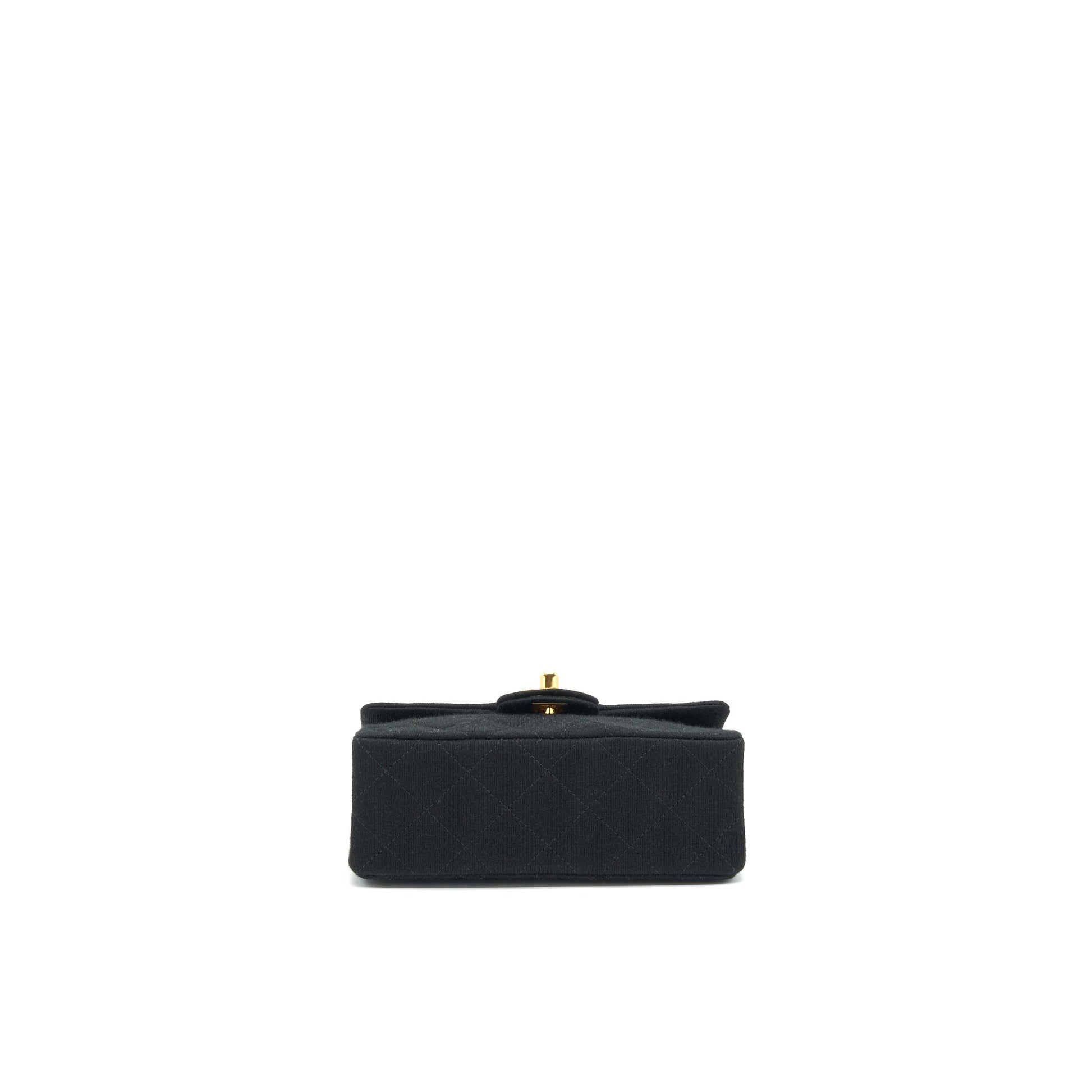 Chanel Fabric Mini Square Flap Bag Black