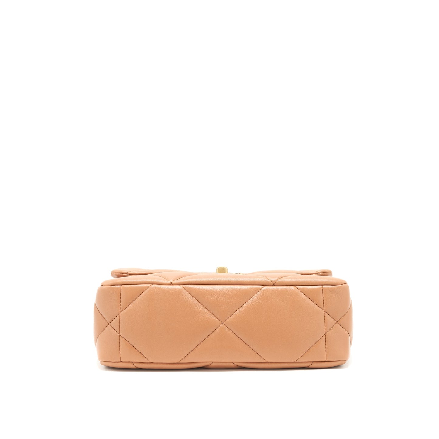 Chanel 21K Small 19 Flap Bag Lambskin Caramel