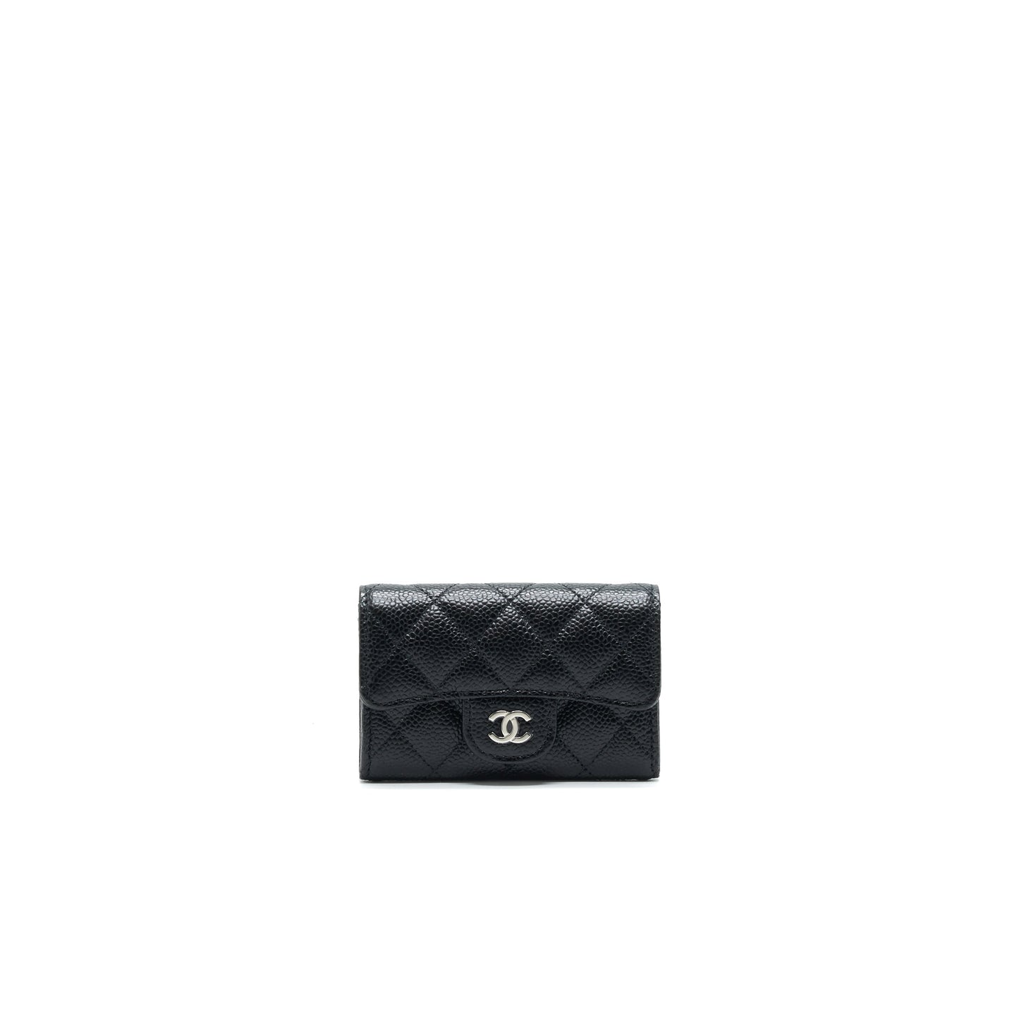 CHANEL Classic Card Holder Grained Calfskin Black