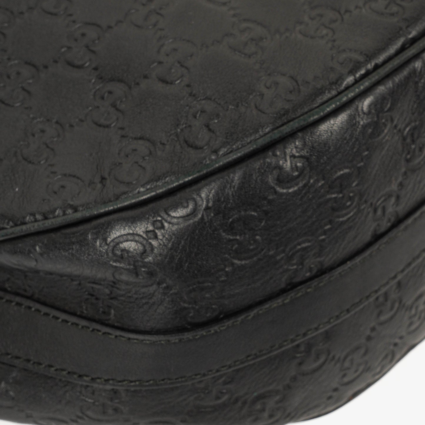 Gucci Guccissima Black Leather Hobo Bag