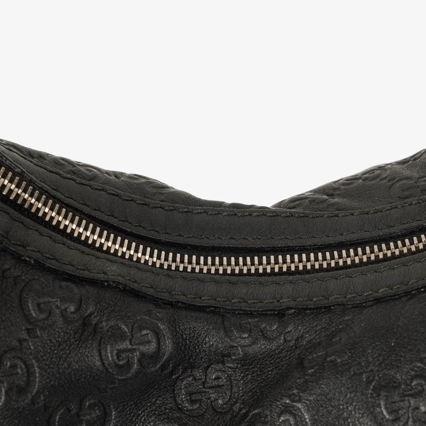Gucci Guccissima Black Leather Hobo Bag
