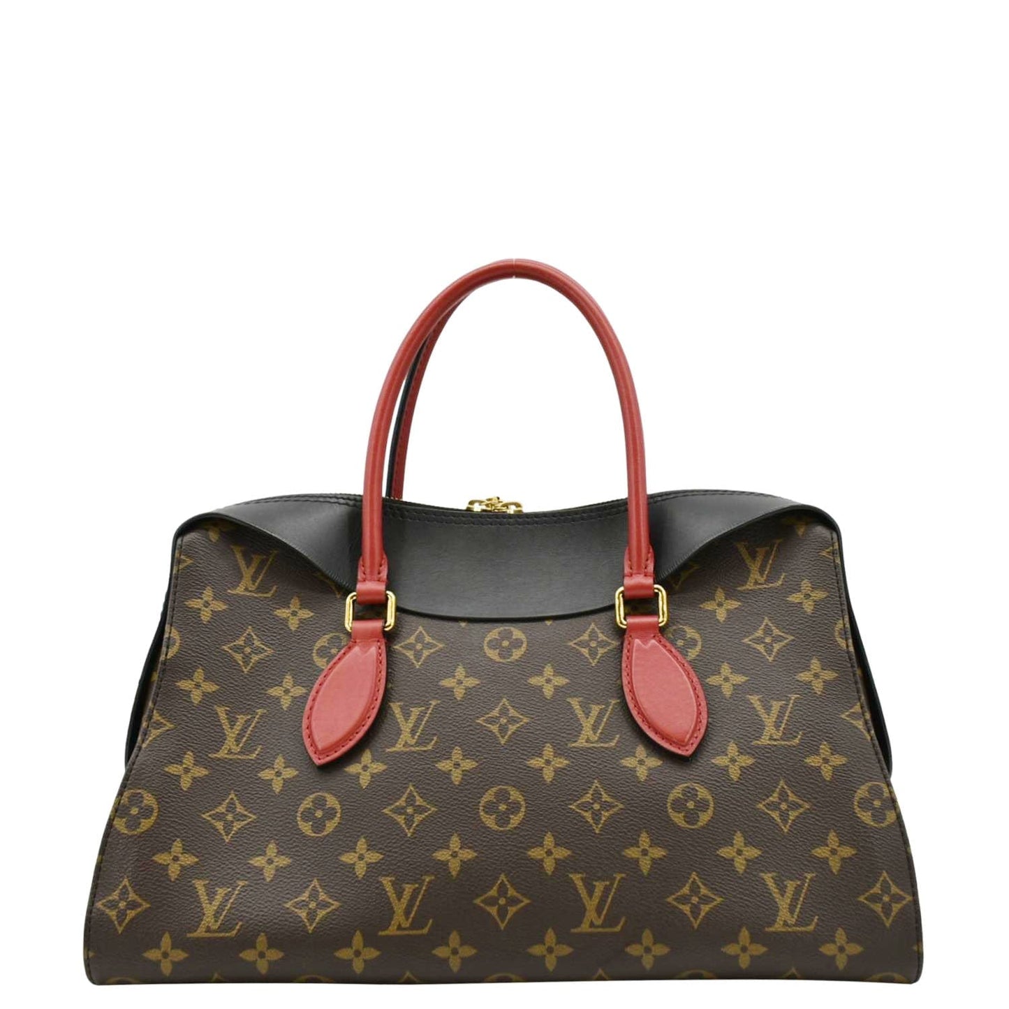 LOUIS VUITTON Tuileries Monogram Canvas Tote Shoulder Bag Brown