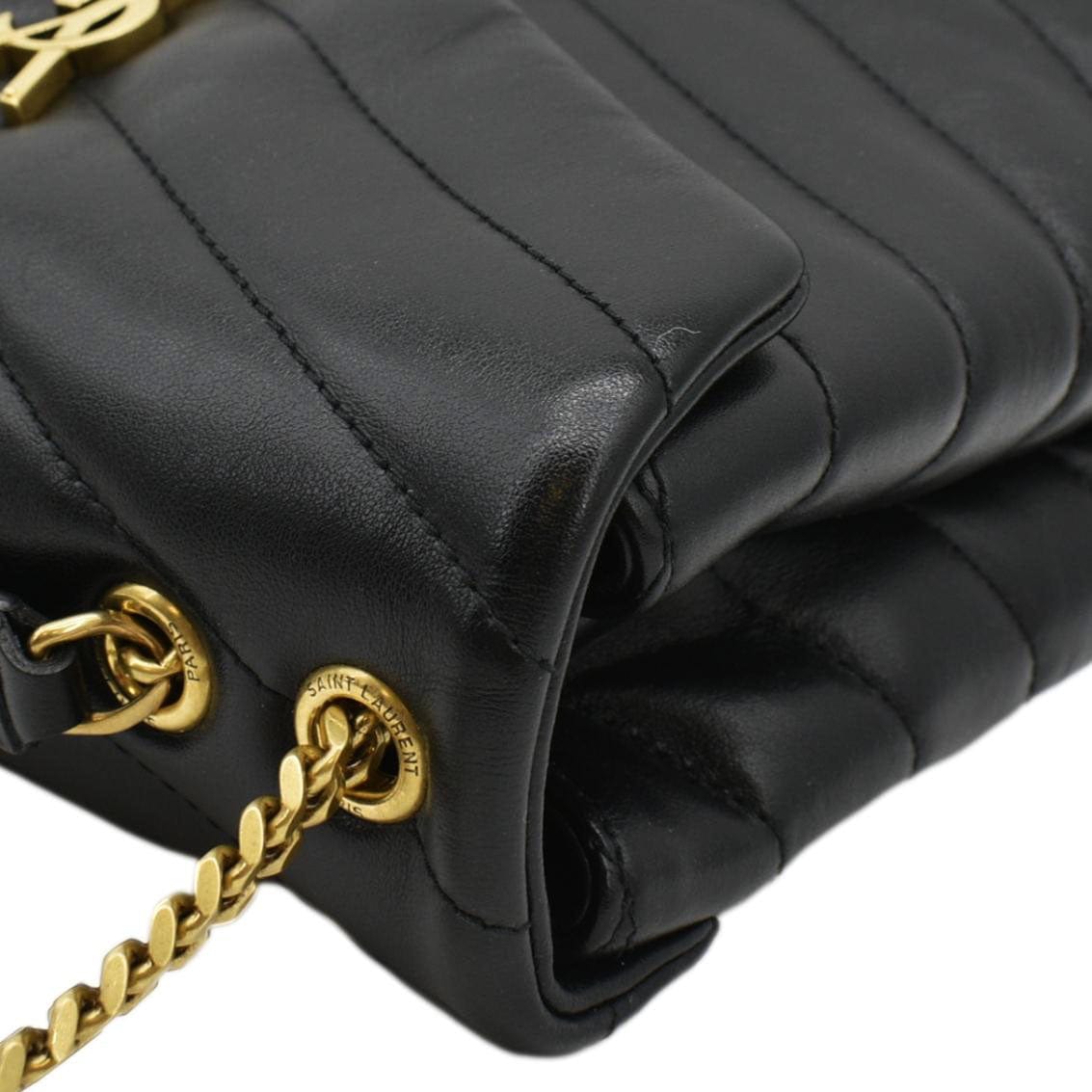 SAINT LAURENT Loulou Toy Matelasse Leather Crossbody Bag Black