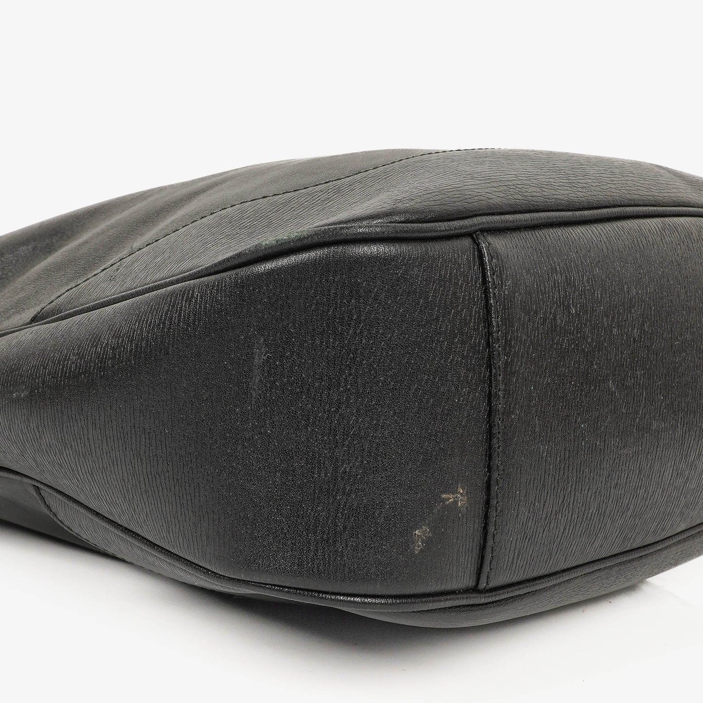 Gucci Bamboo Top Handle Black Lerahter Hobo Bag