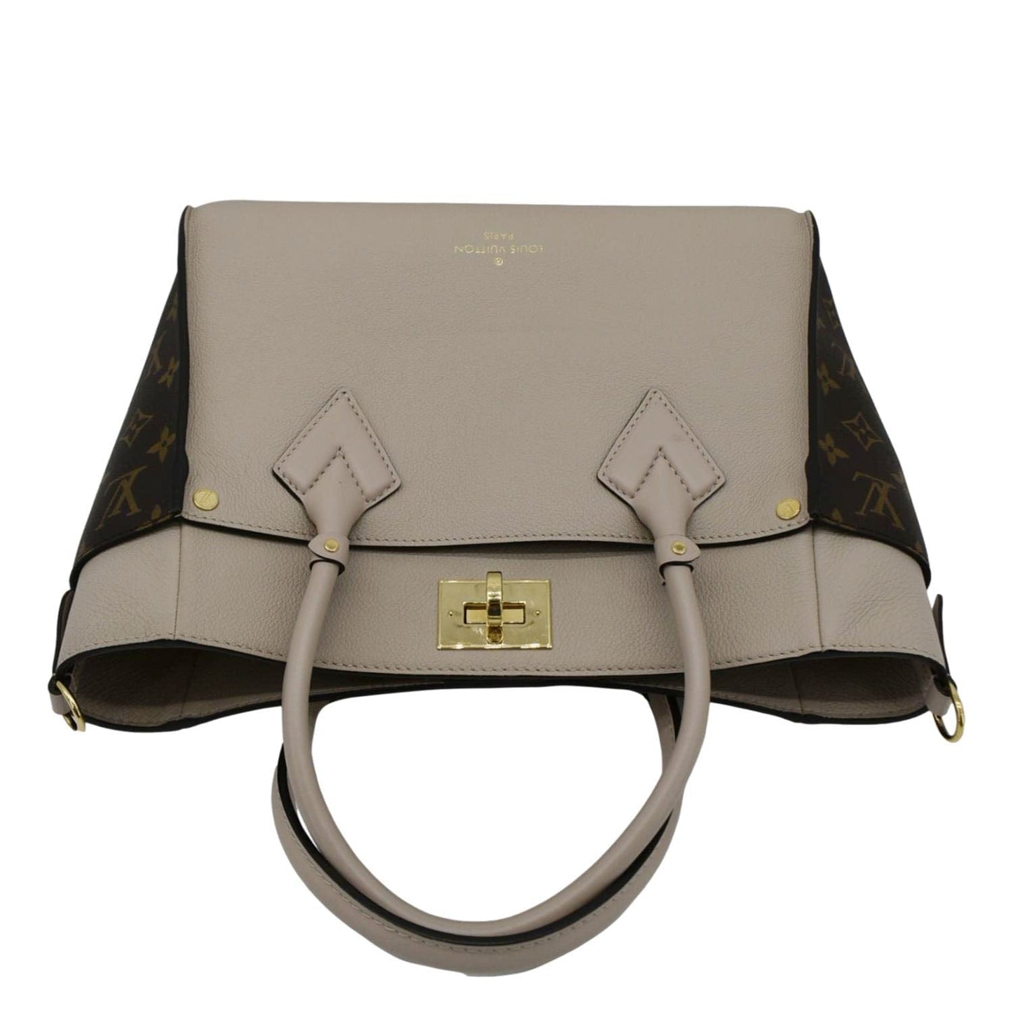 LOUIS VUITTON On My Side MM Monogram Canvas Shoulder Bag Cream