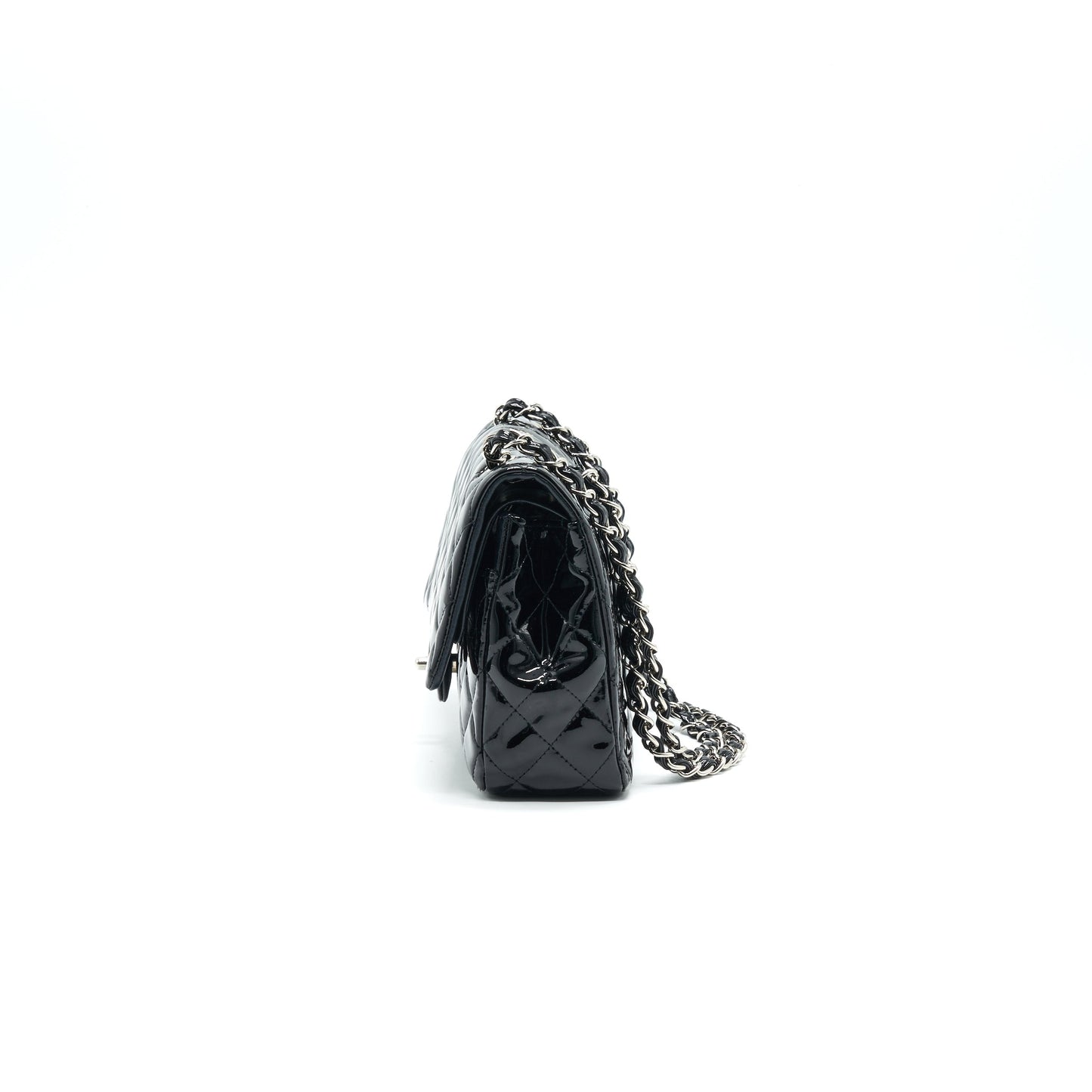 Chanel Patent Leather Medium Classic Double Flap bag Black