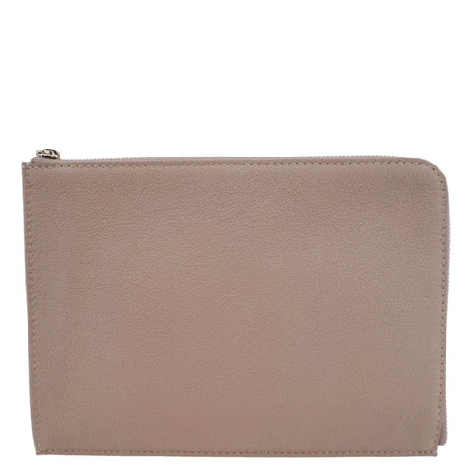 LOUIS VUITTON Pochette Jour Leather Pouch Taupe