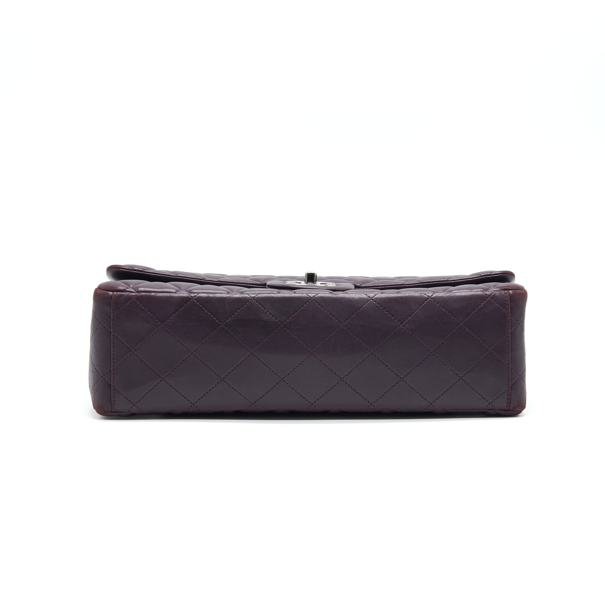 Chanel Maxi Double Flap Bag Lambskin Burgundy