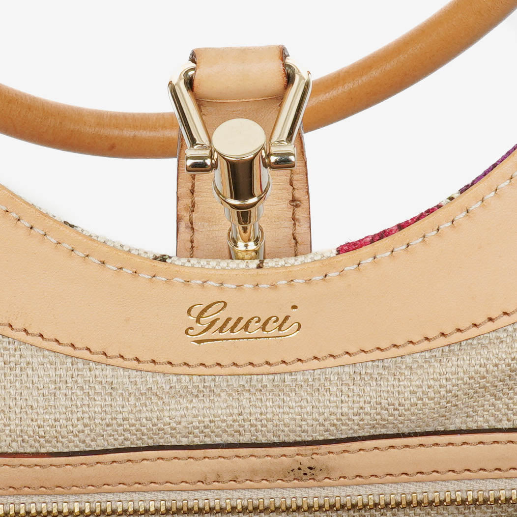 Gucci Floral Jackie Bardot Hobo Bag