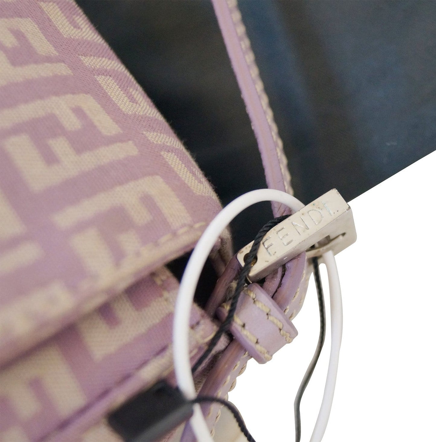 Fendi Zucchino Canvas Black Hobo Shoulder Bag
