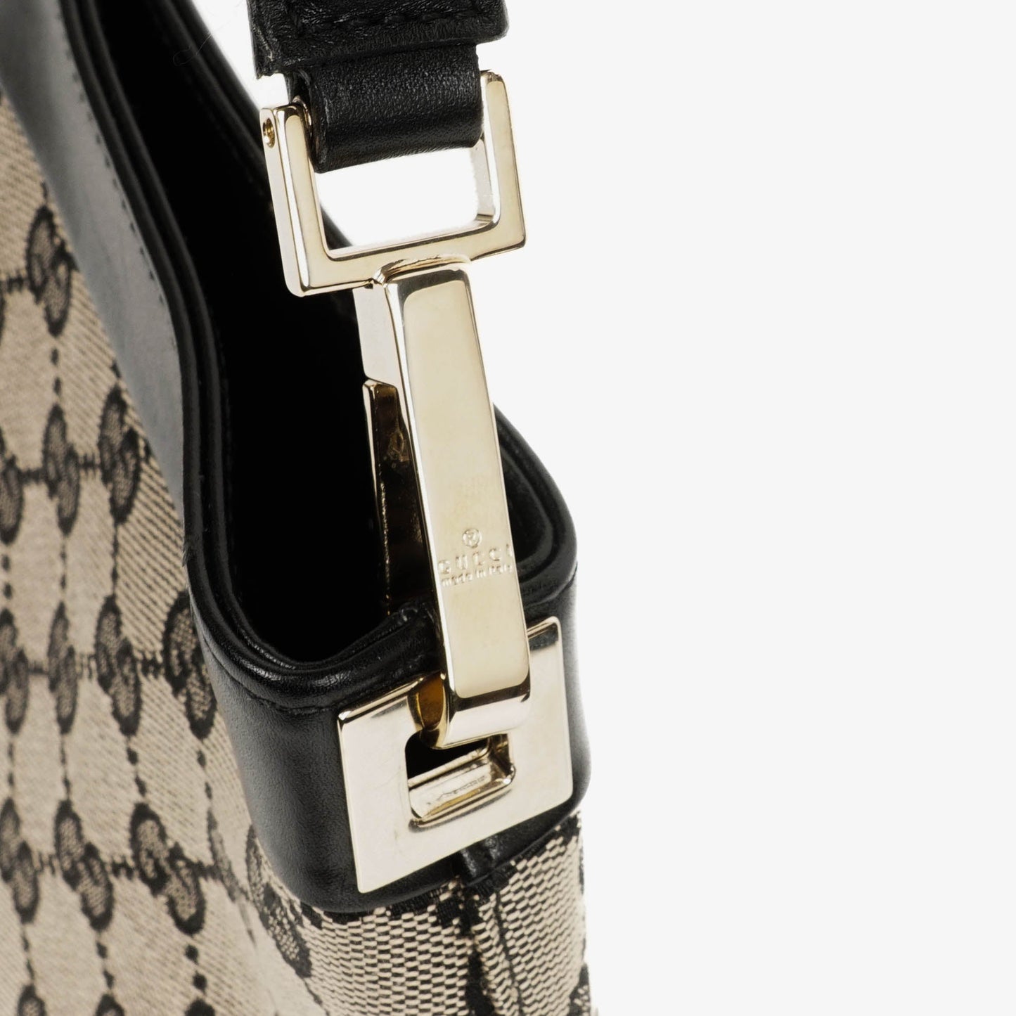 Gucci GG Canvas And Leather Shoulder Hobo Bag