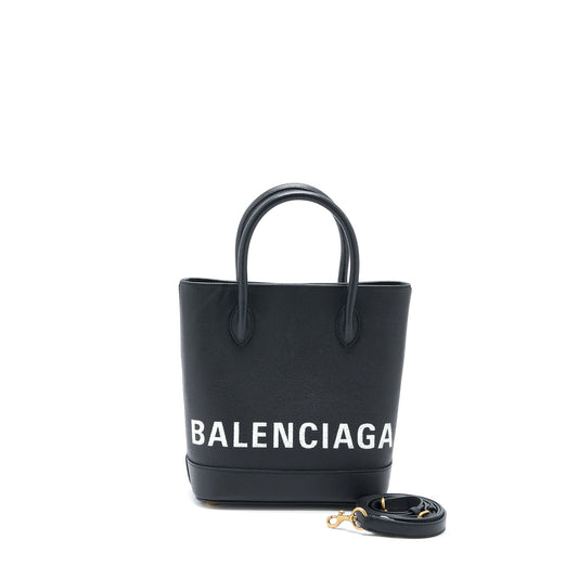 Balenciaga Tote Purse Calfskin Black