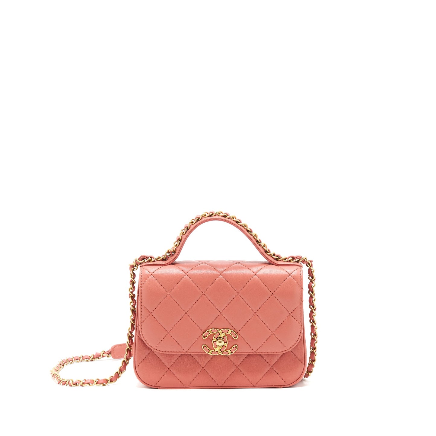 Chanel Top Handle Metis Bag lambskin Pink brushed