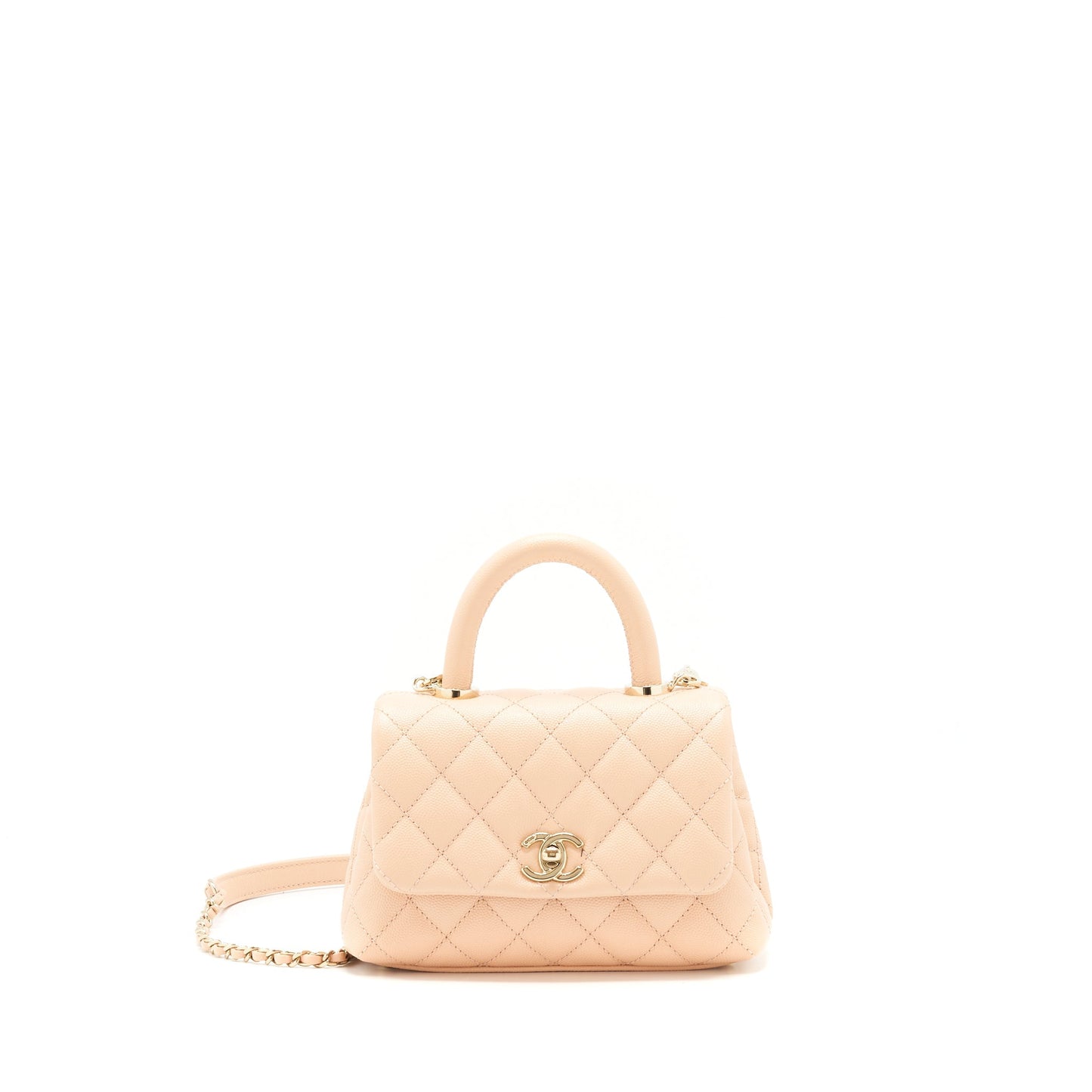 Chanel extra mini Coco Handle 20cm Caviar light Pink L