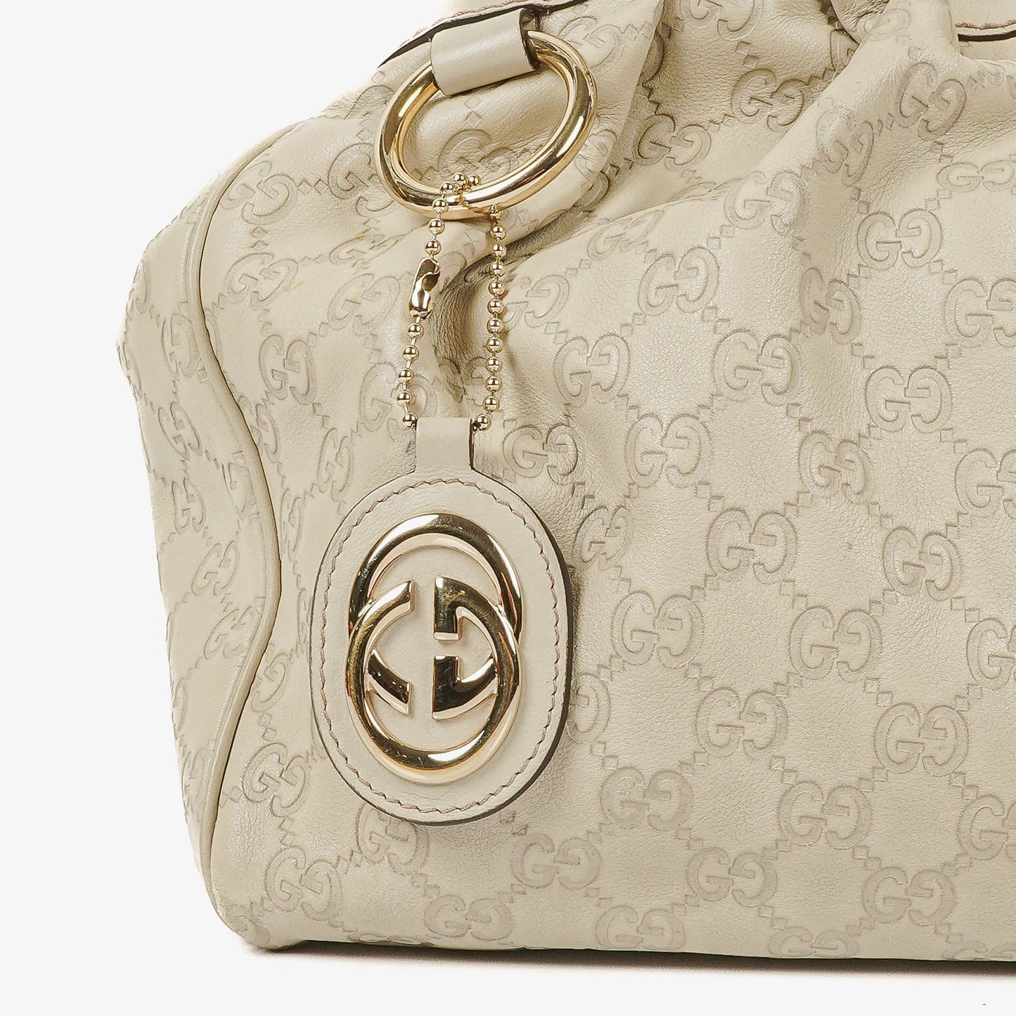 Gucci Guccissima Neutral Leather Sukey Hobo Bag