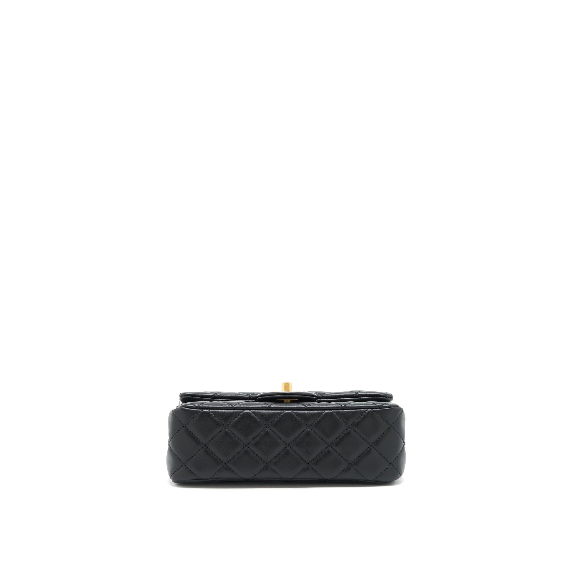 Chanel 22C pearl crush mini Rectangular Lambskin Black