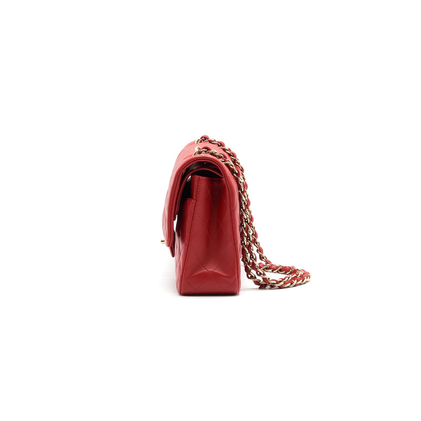 Chanel Medium Classic Double Flap Bag Red L serial29