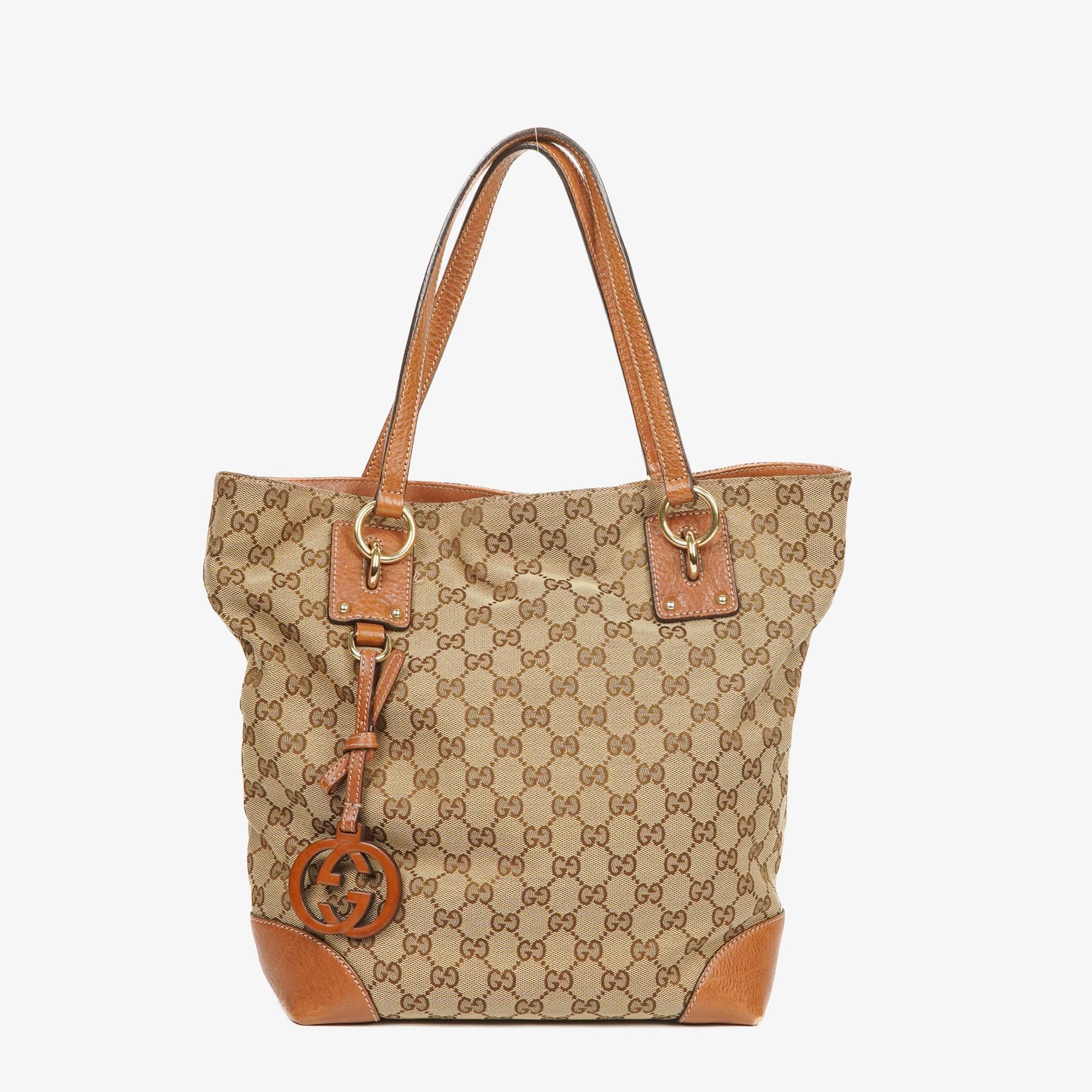 Gucci GG Canvas Charm Tote Bag