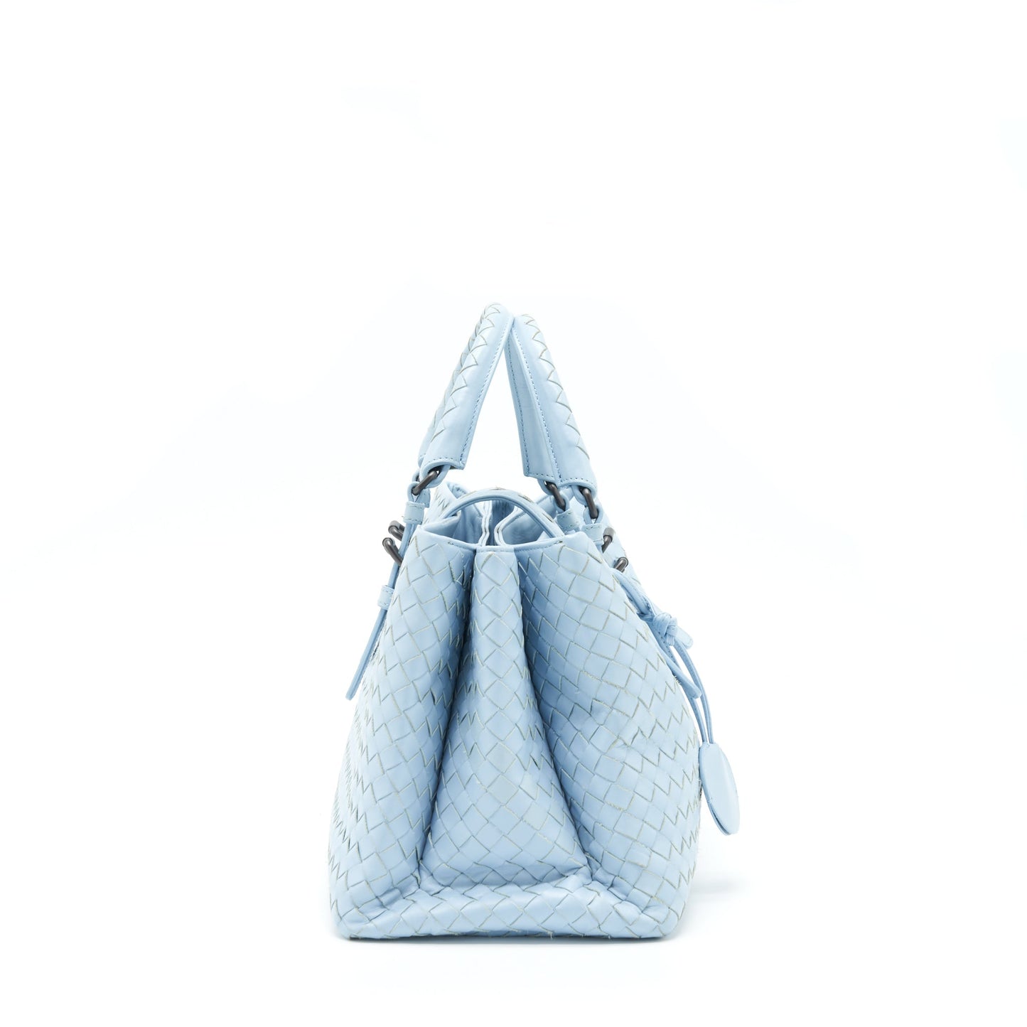 Bottega Veneta Roma Tote Purse Lambskin Light Blue