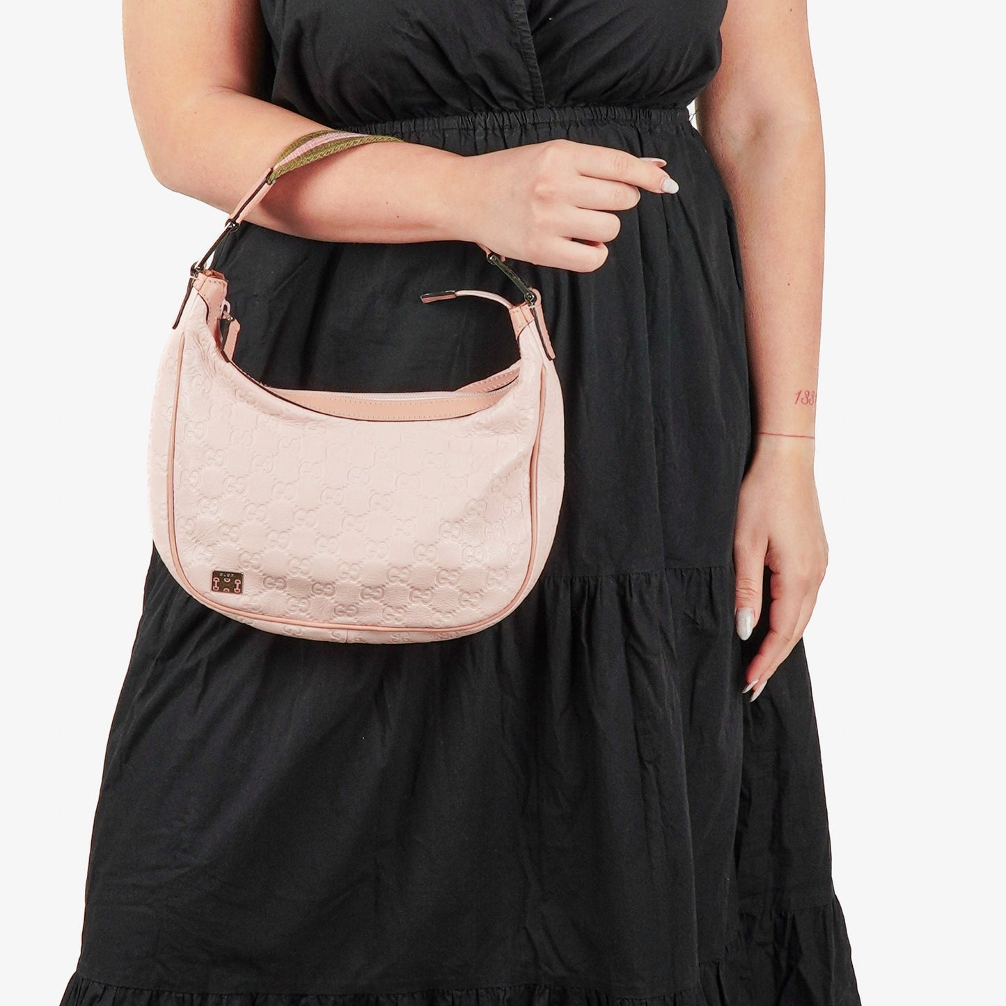 Gucci Guccissima Pink Charmy Hobo Bag
