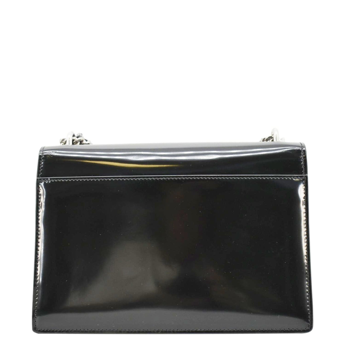 SAINT LAURENT Monogram Sunset Medium Leather Shoulder Bag Black
