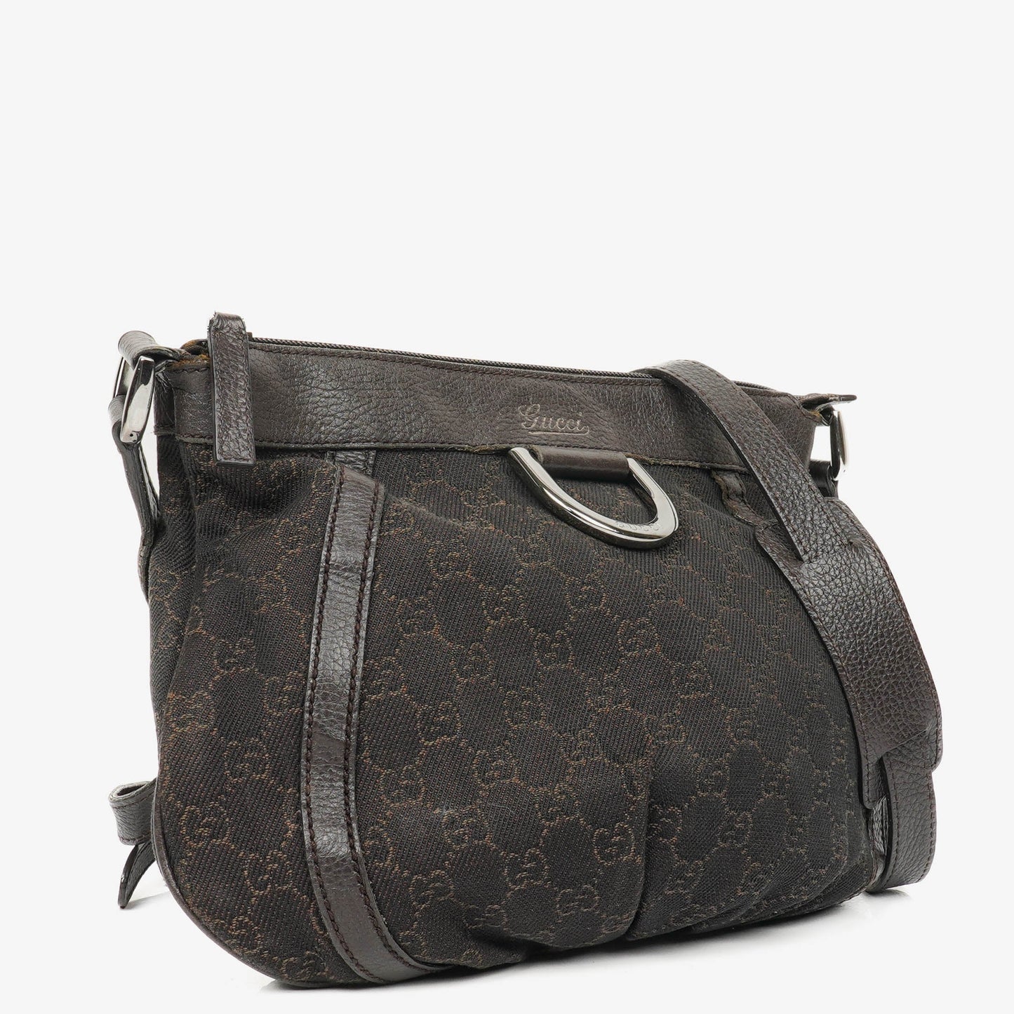 Gucci Brown Monogram Canvas Abbey D-Ring Crossbody Bag