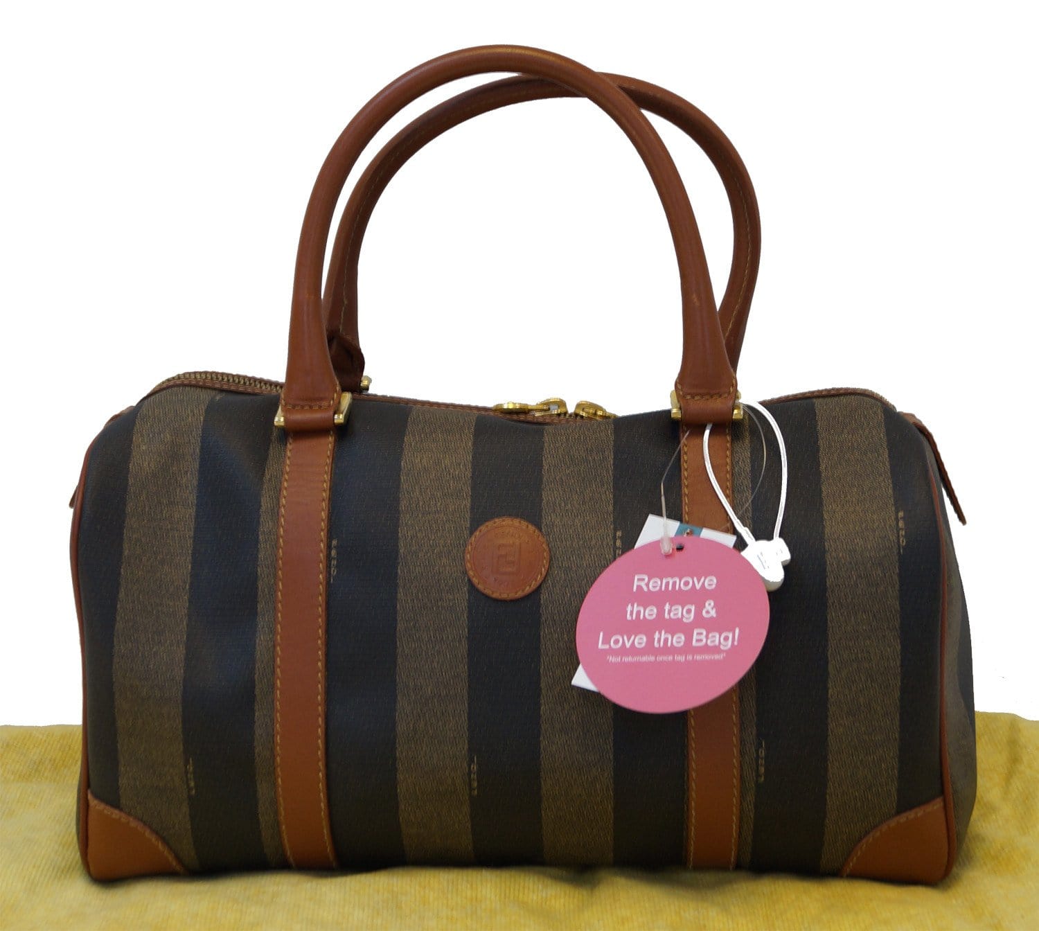 FENDI Bag - Fendi Brown Leather Satchel Handbag