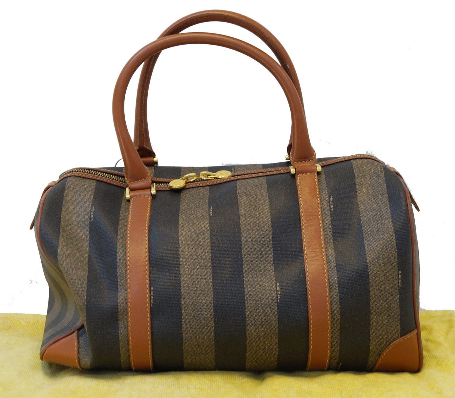 FENDI Bag - Fendi Brown Leather Satchel Handbag