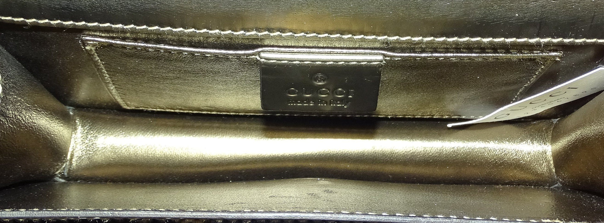 Gucci Gold Leather Metallic Clutch