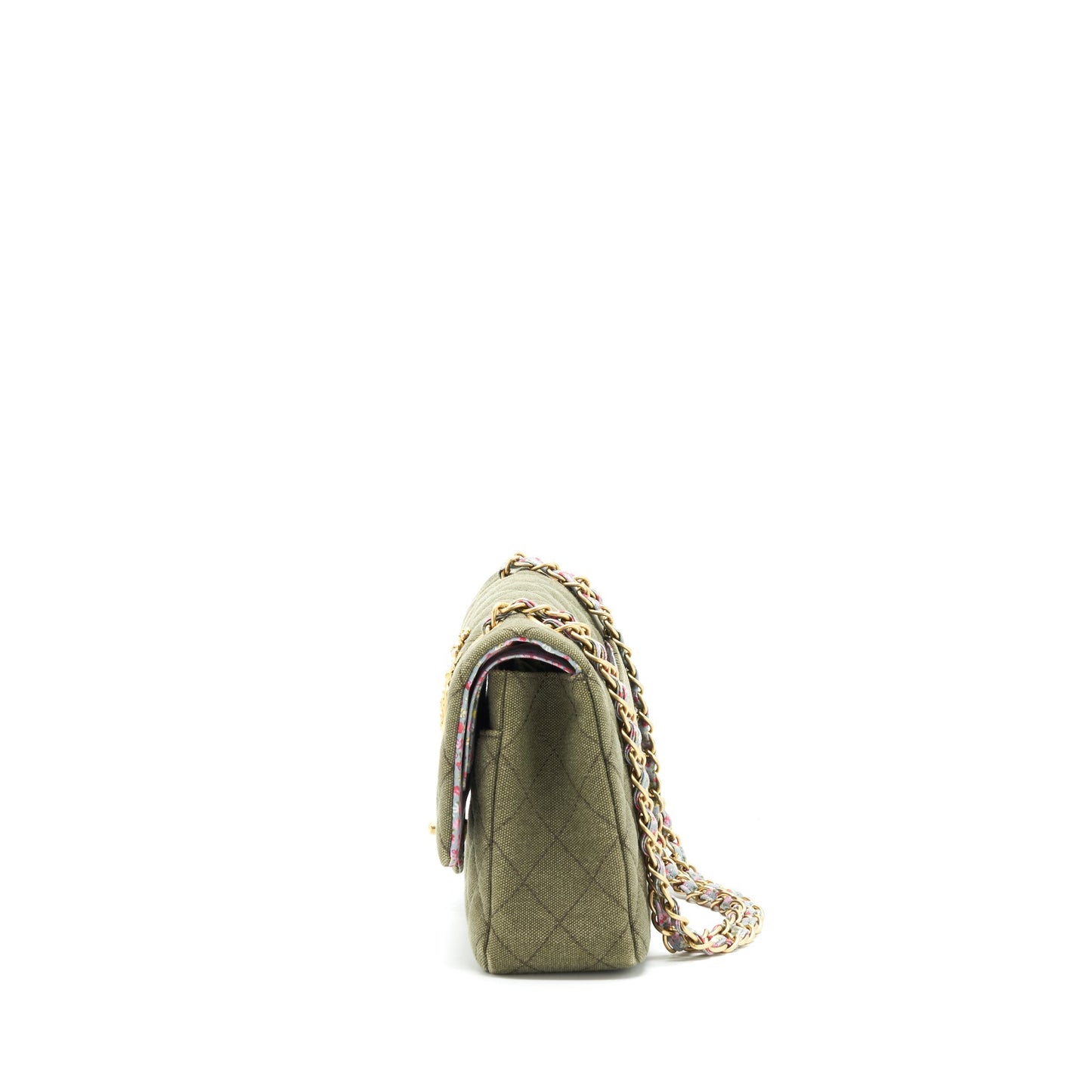 Chanel Cuba Charms classic double flap Bag canvas Green