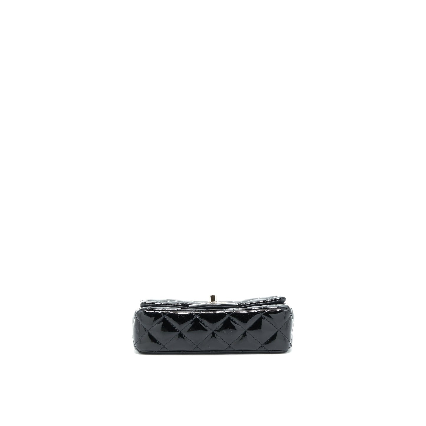 Chanel super mini Rectangular flap Bag Patent black