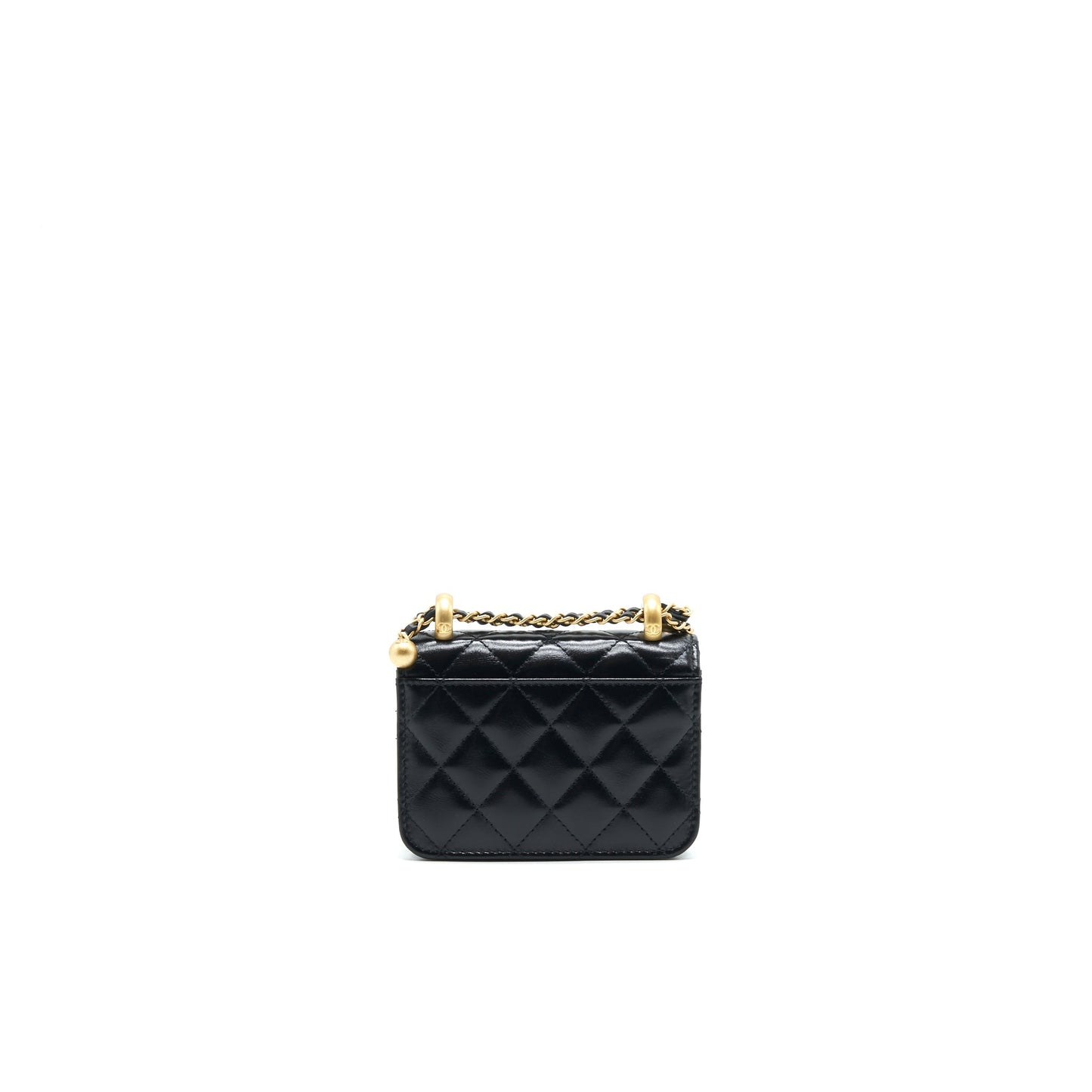 Chanel 21A Flap Coin Purse with chain Calfskin black