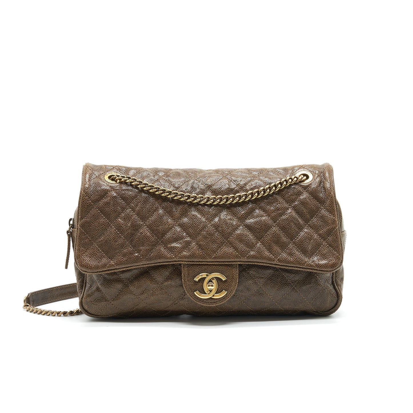Chanel Seasonal Caviar Jumbo Flap Bag with