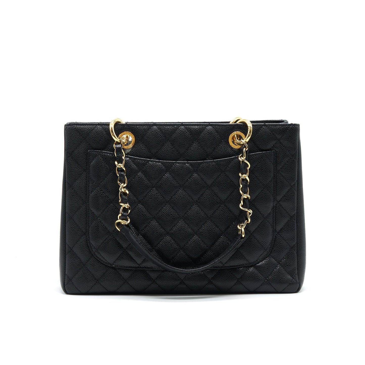 Chanel Grant Shopping Tote Bag GST Black Caviar