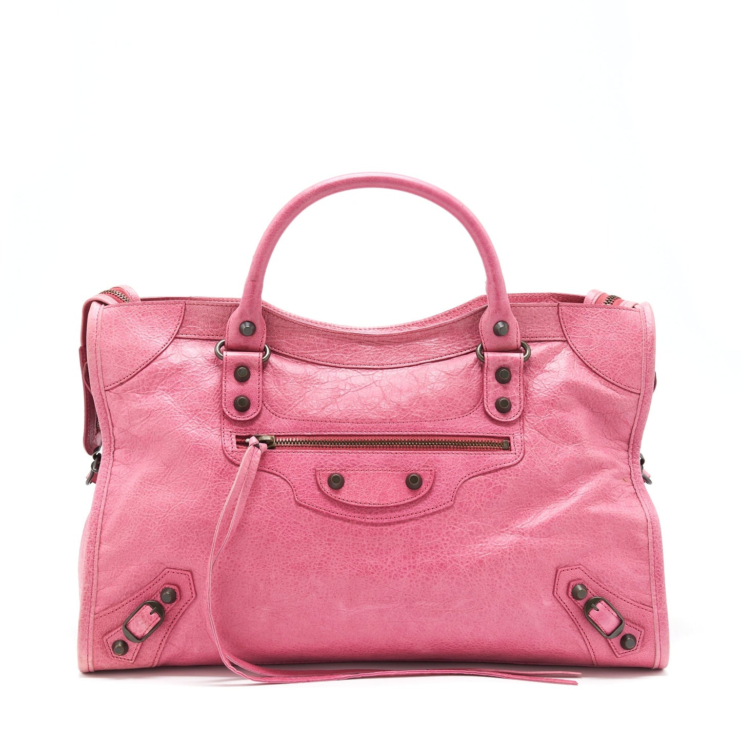 Balenciaga Classic City Purse Pink Ruthenium Hardware