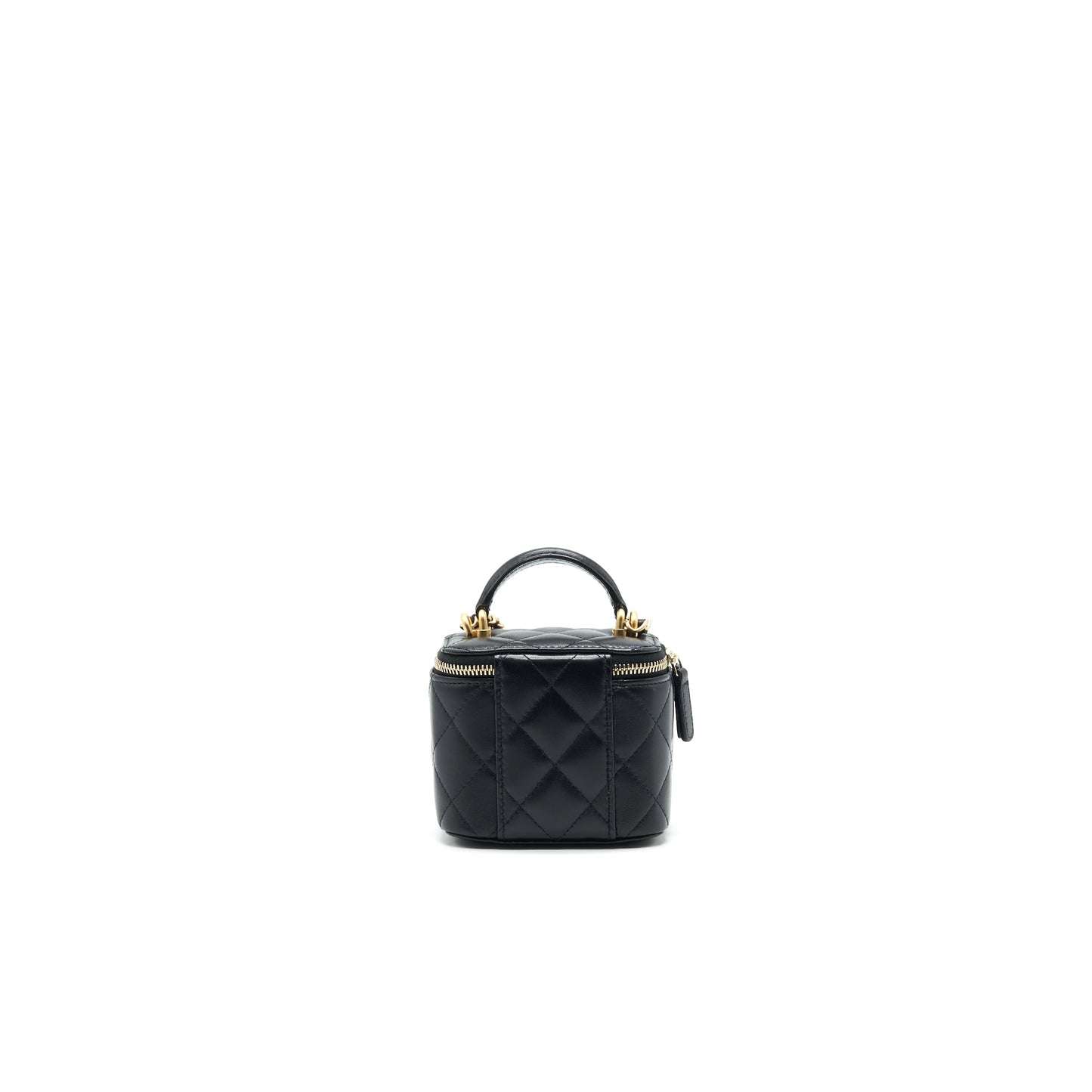 Chanel 21A Top Handle Vanity with Chain Black