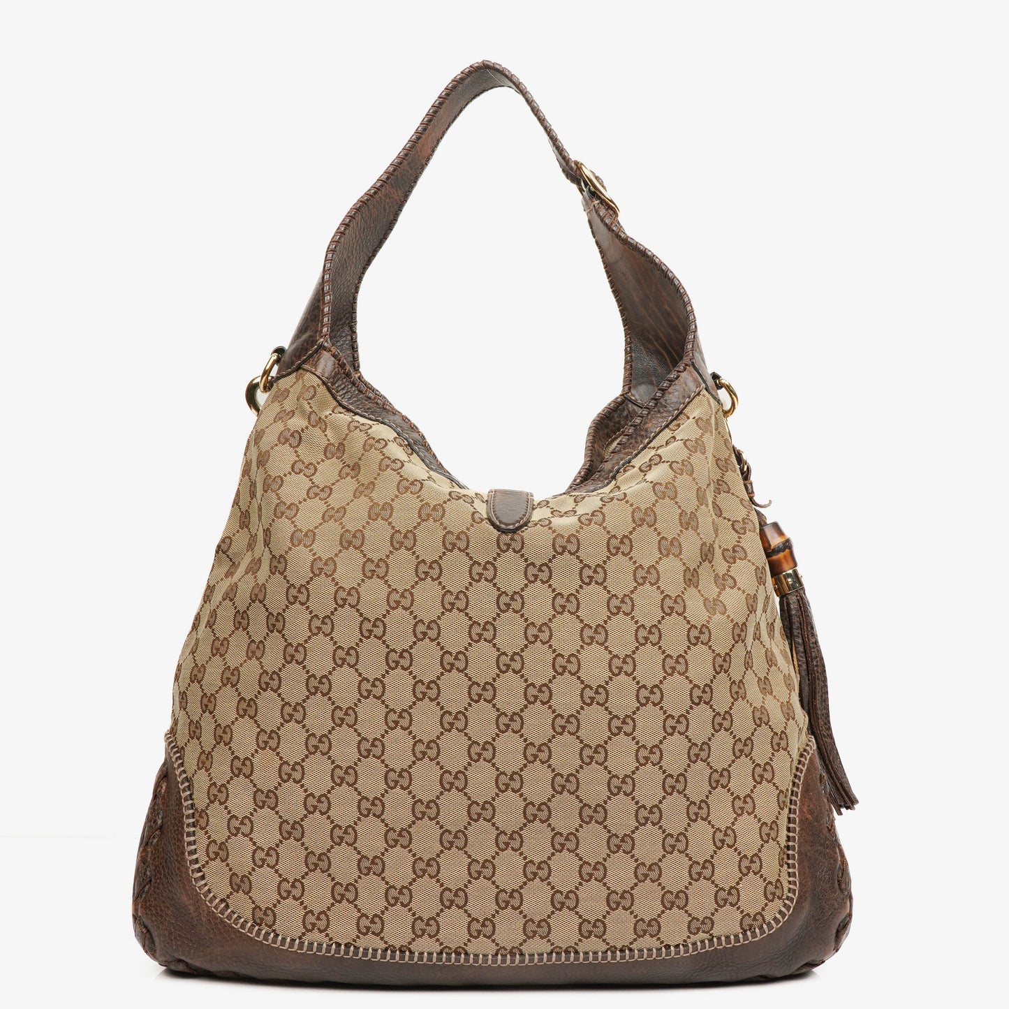 Gucci Brown GG Canvas New Jackie Hobo Bag