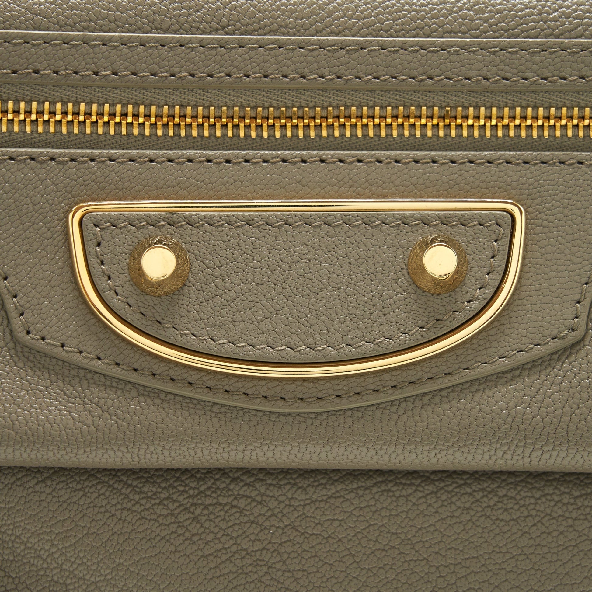 Balenciaga city Fold Clutch/ Shoulder Bag grey GHW