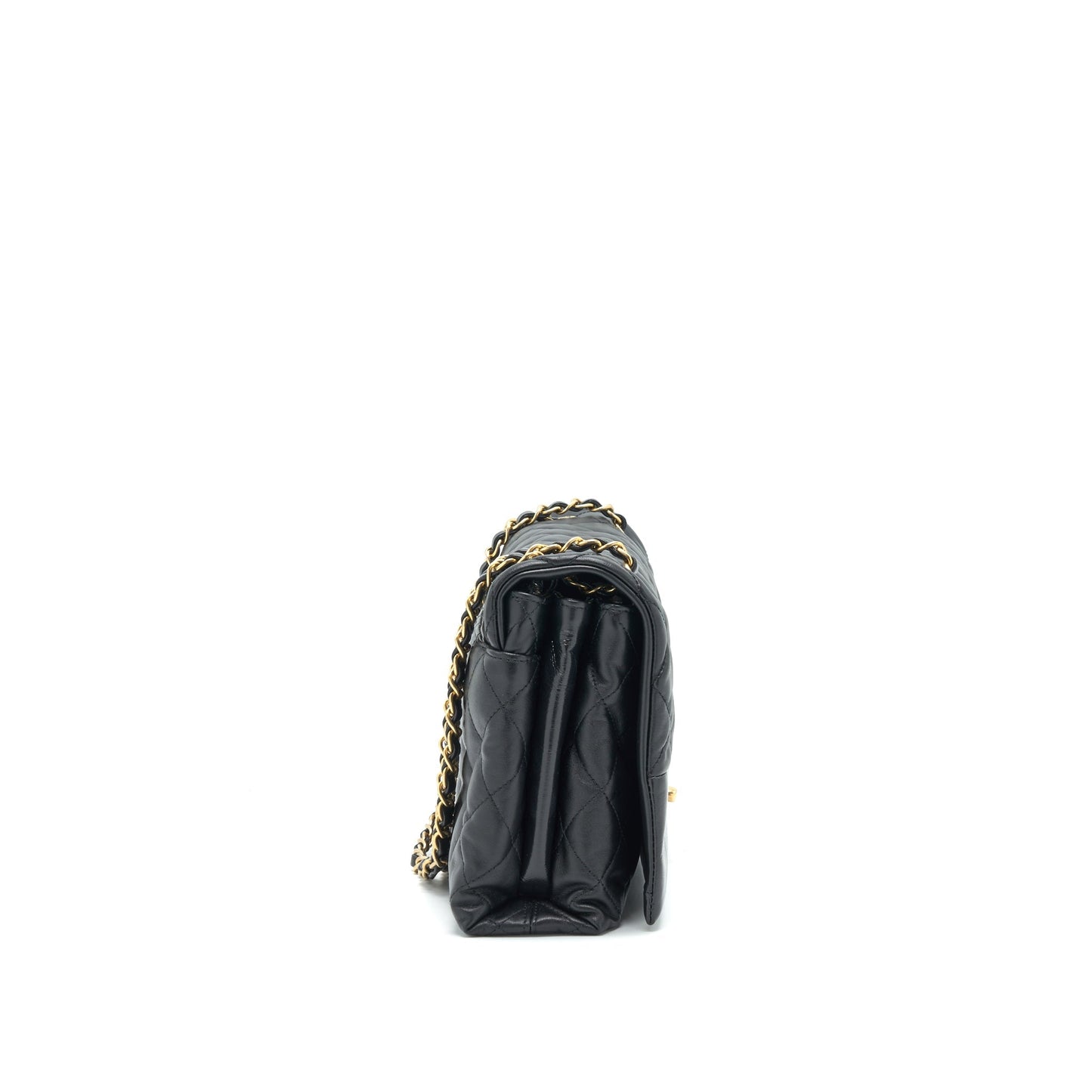 Chanel Large Single Flap Bag Calfskin Black