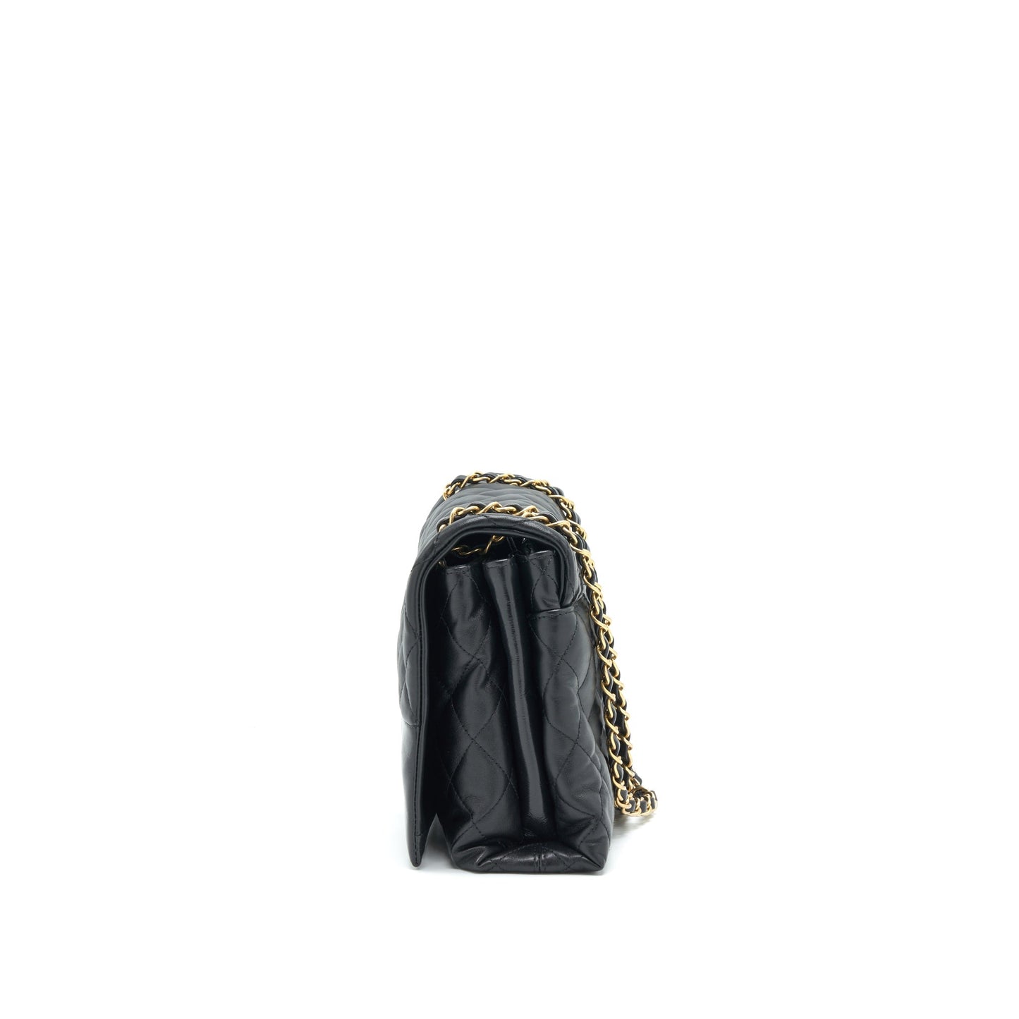 Chanel Large Single Flap Bag Calfskin Black