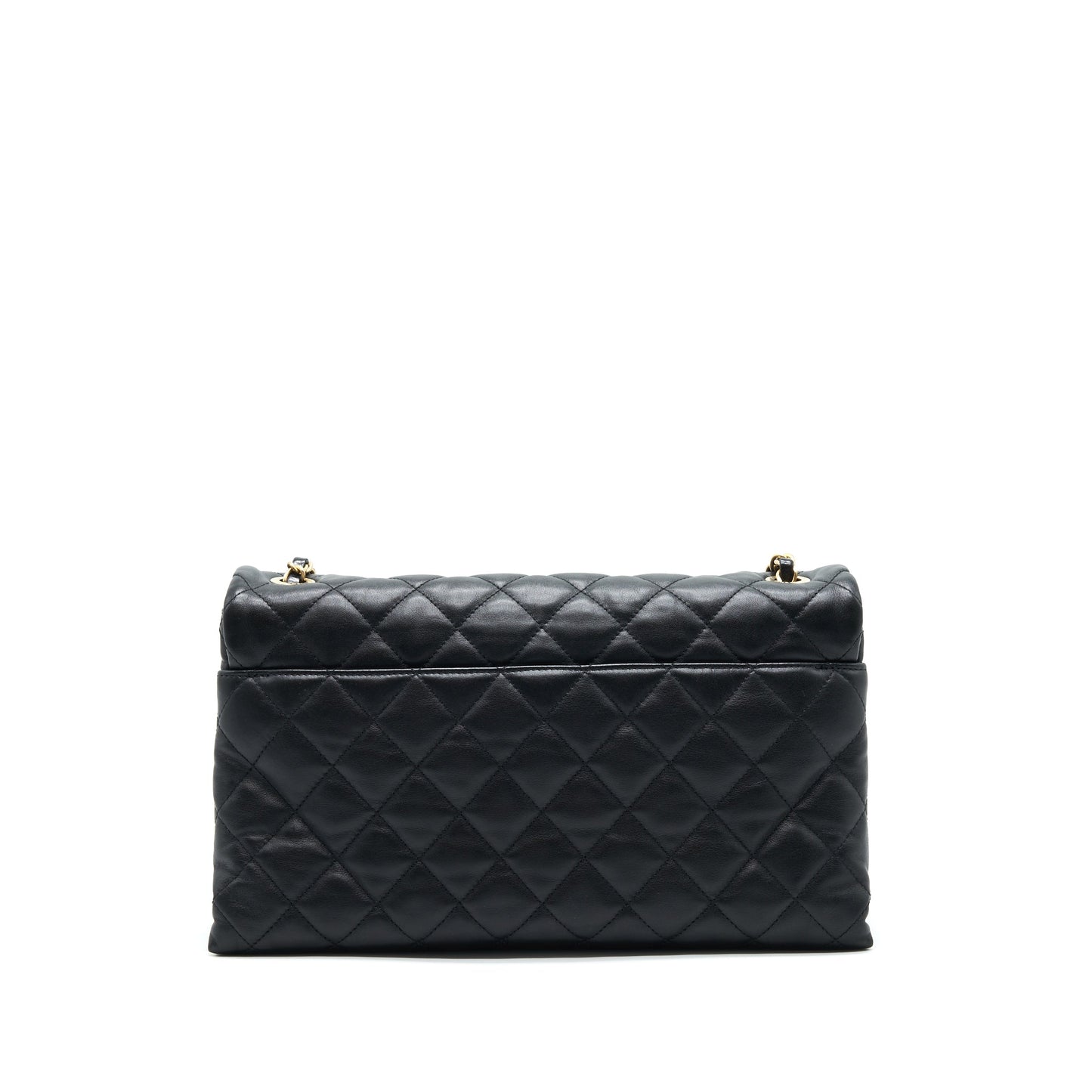 Chanel Large Single Flap Bag Calfskin Black
