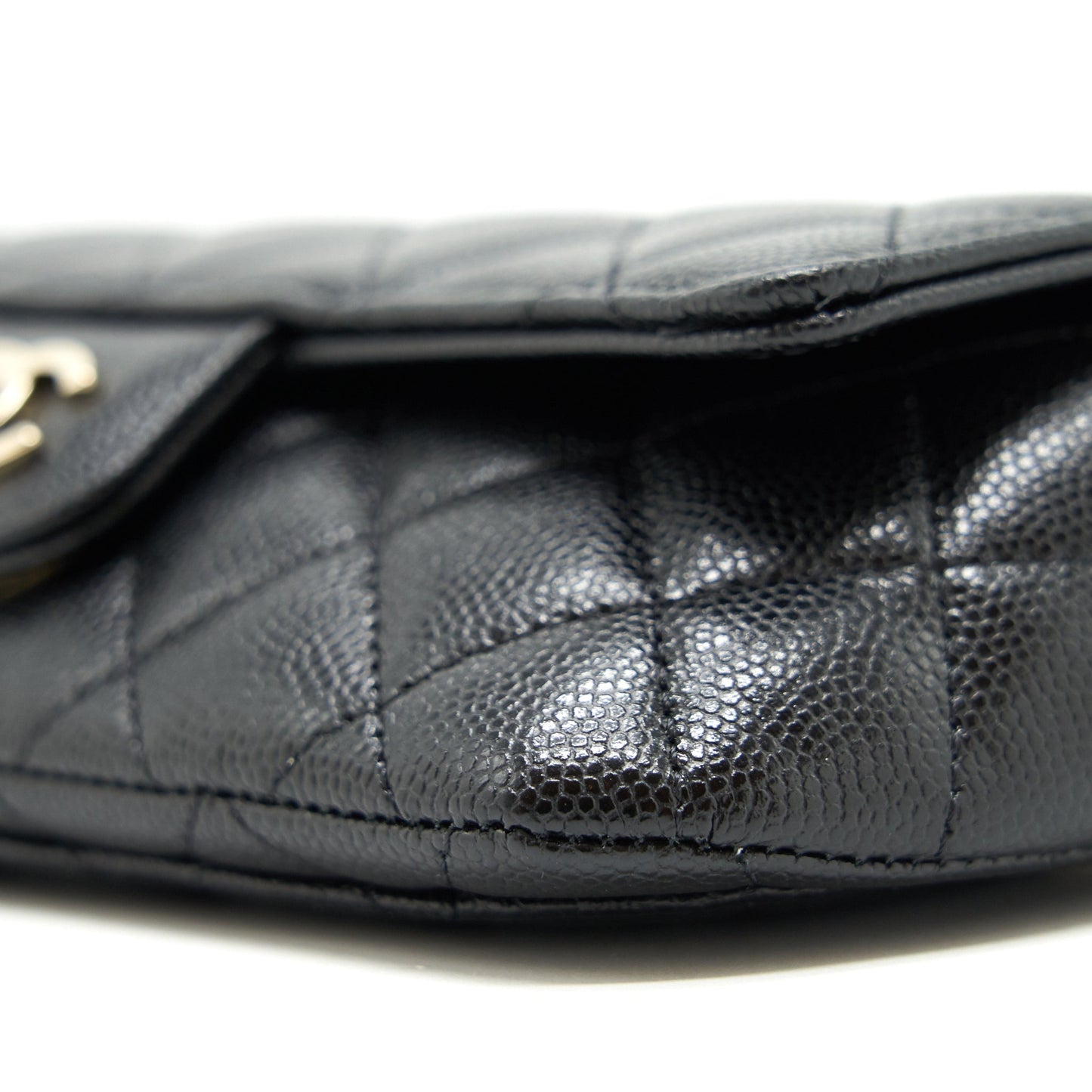 Chanel mini Glass case bag caviar black L