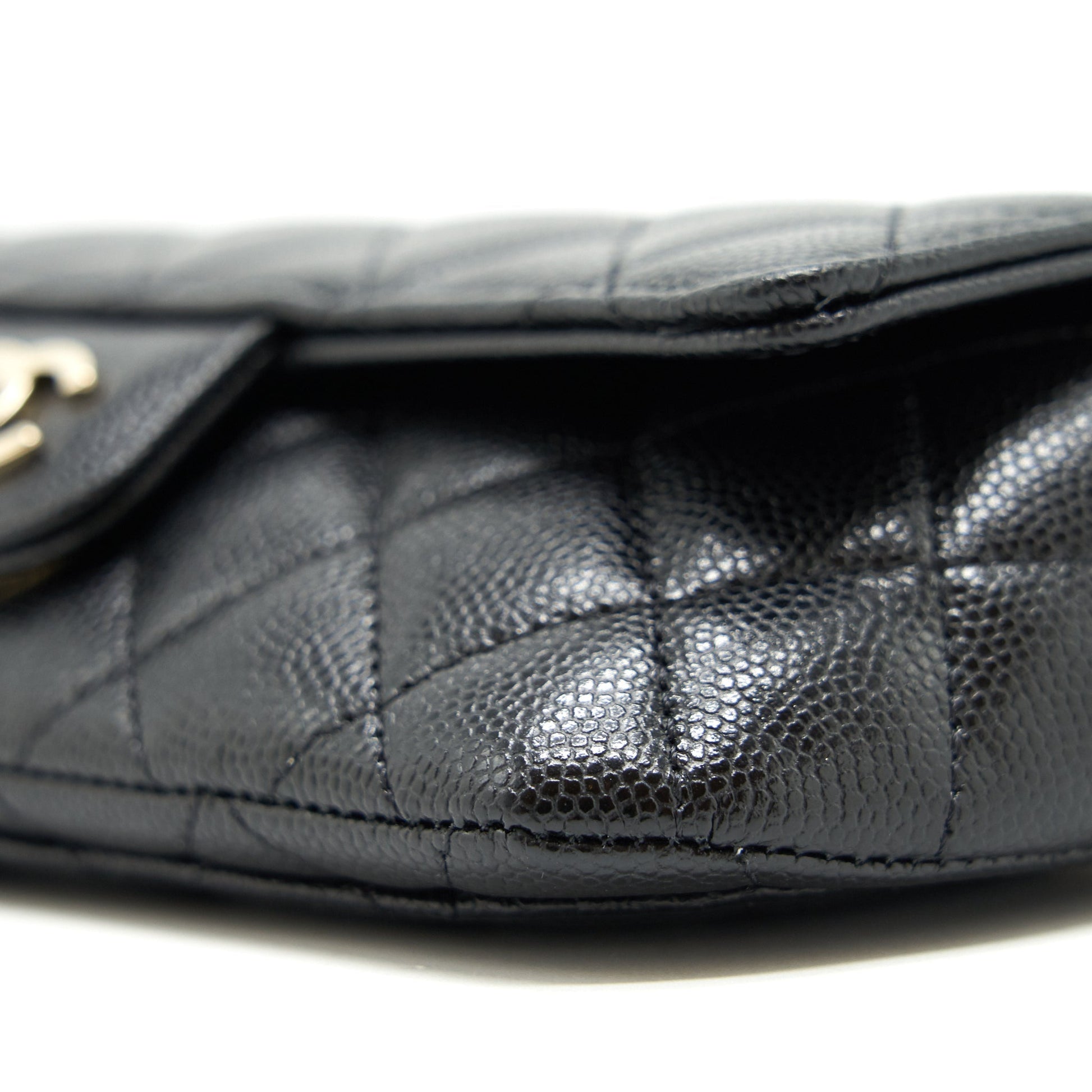 Chanel mini Glass case bag caviar black L