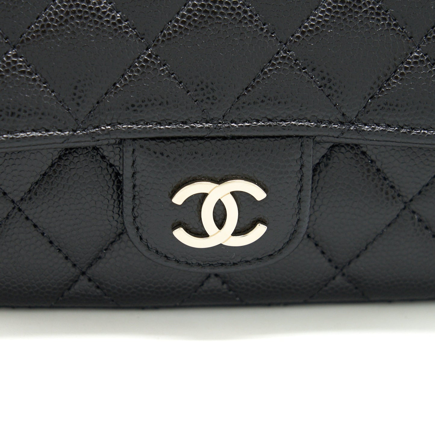 Chanel mini Glass case bag caviar black L