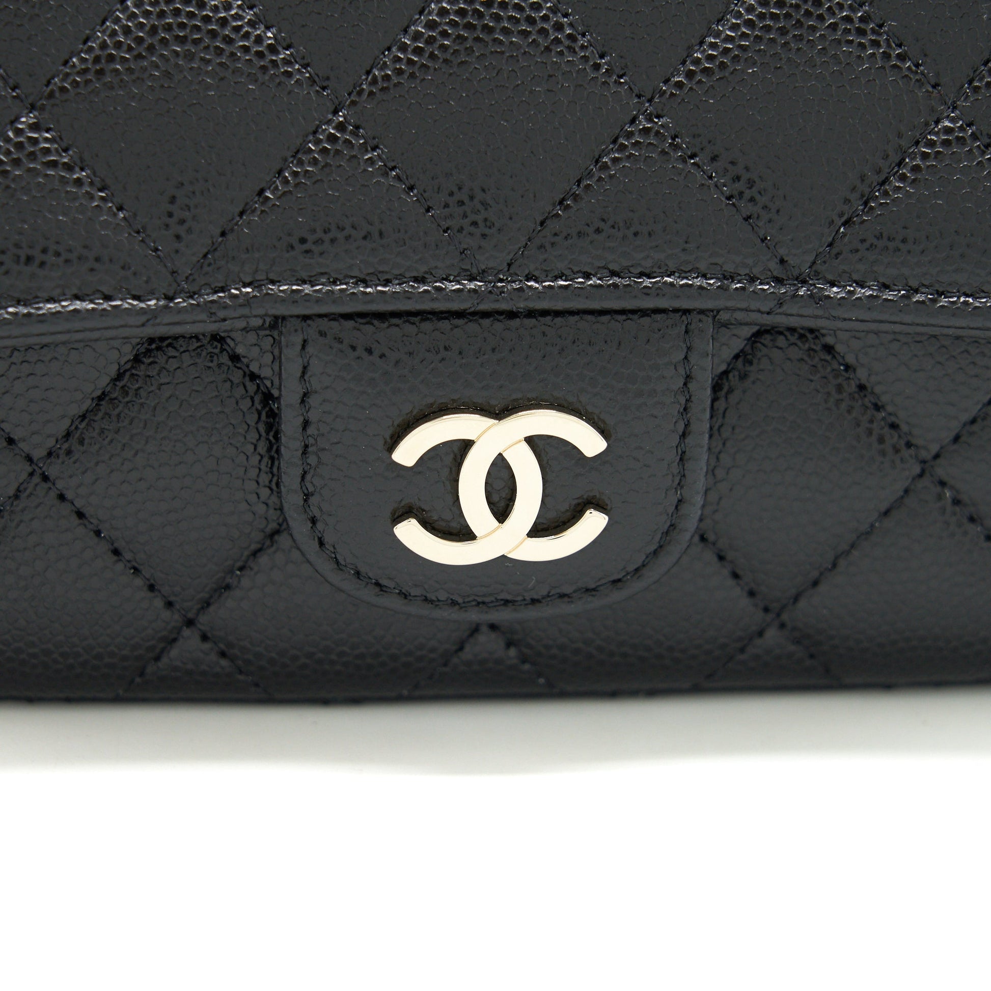 Chanel mini Glass case bag caviar black L