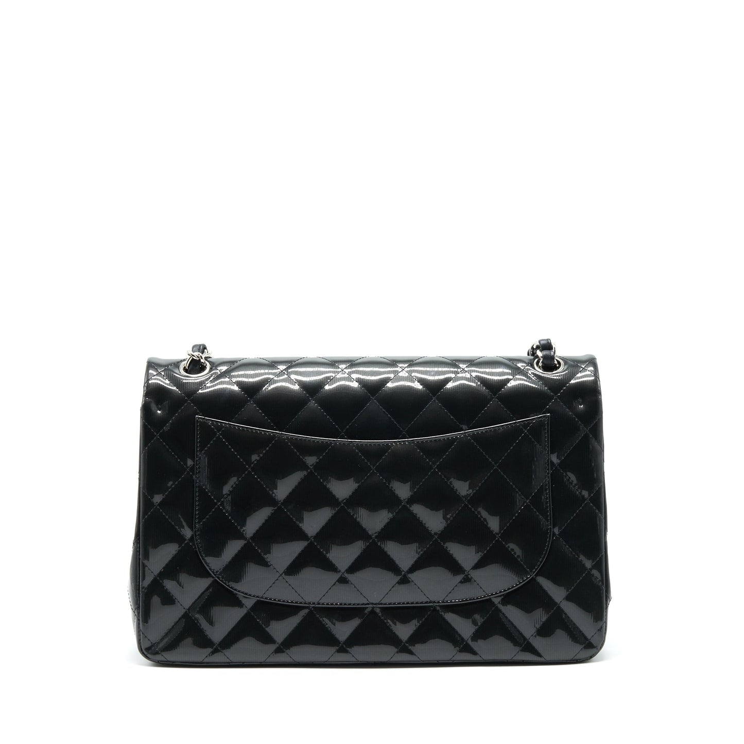 Chanel Classic Flap Bag Jumbo Patent Black