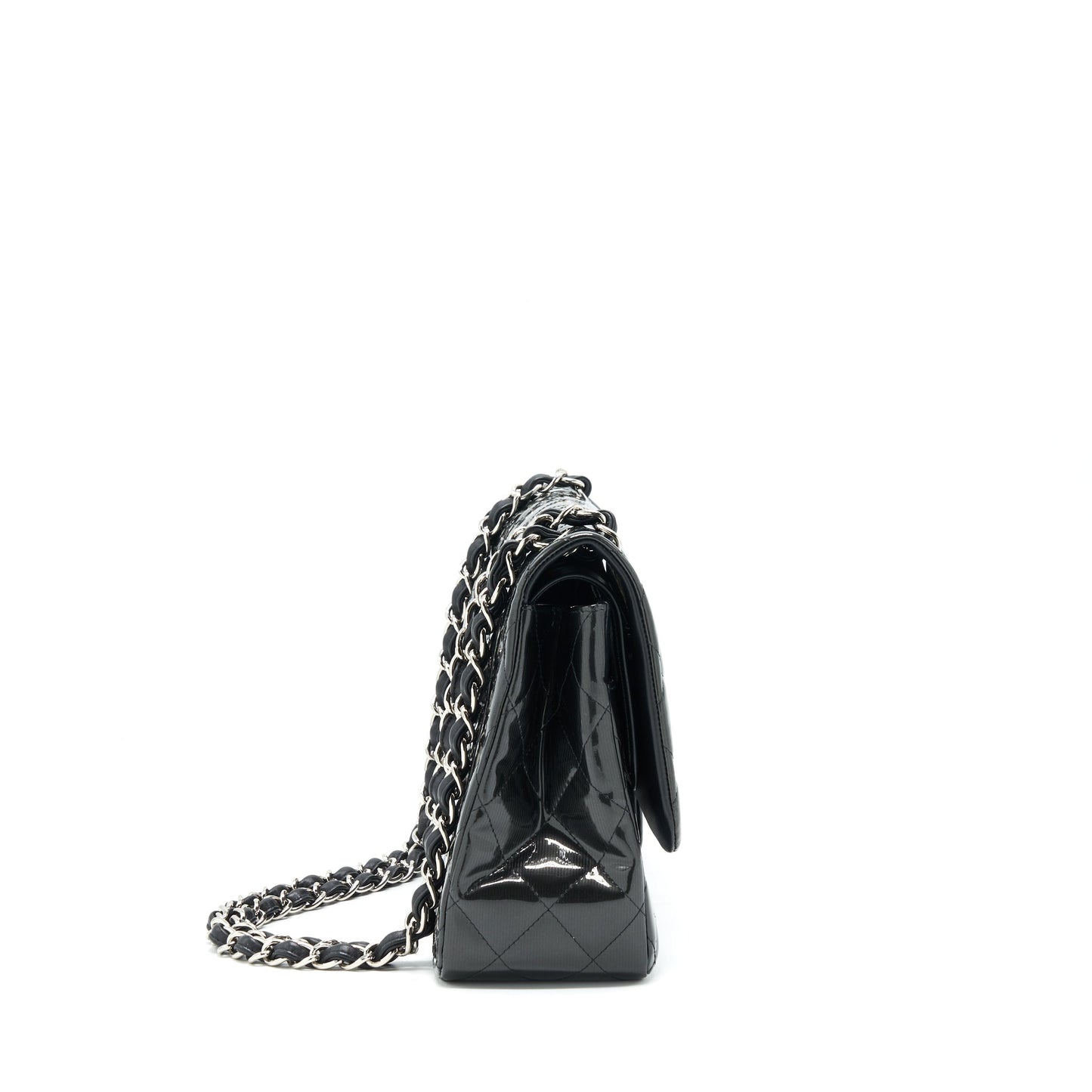 Chanel Classic Flap Bag Jumbo Patent Black