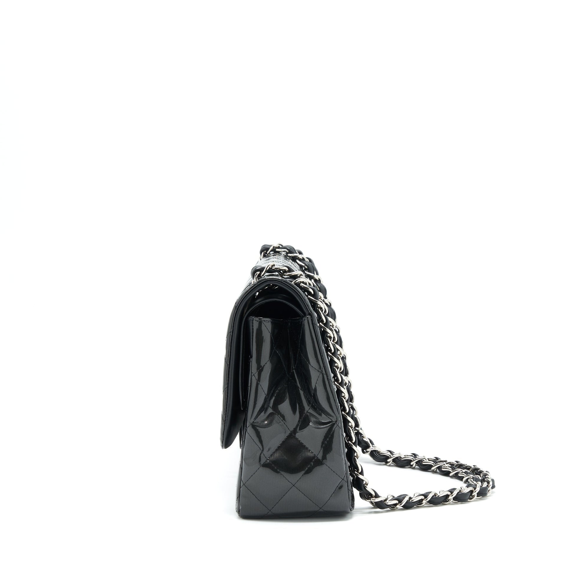 Chanel Classic Flap Bag Jumbo Patent Black