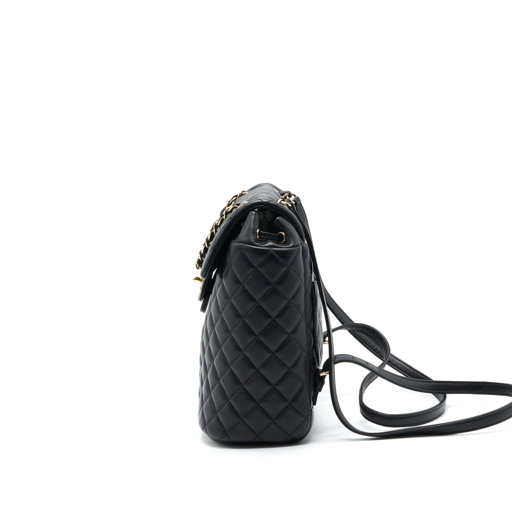 CHANEL QUILTED LAMBSKIN URBAN SPIRIT BACKPACK BLACK
