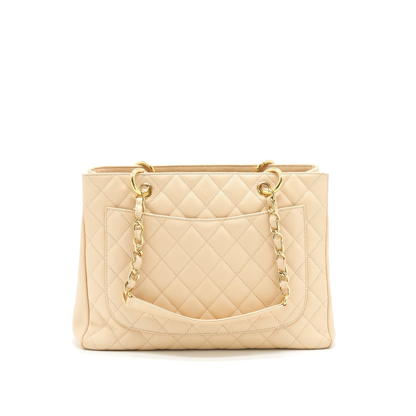 CHANEL CAVIAR GRAND SHOPPING TOTE GST IN BEIGE